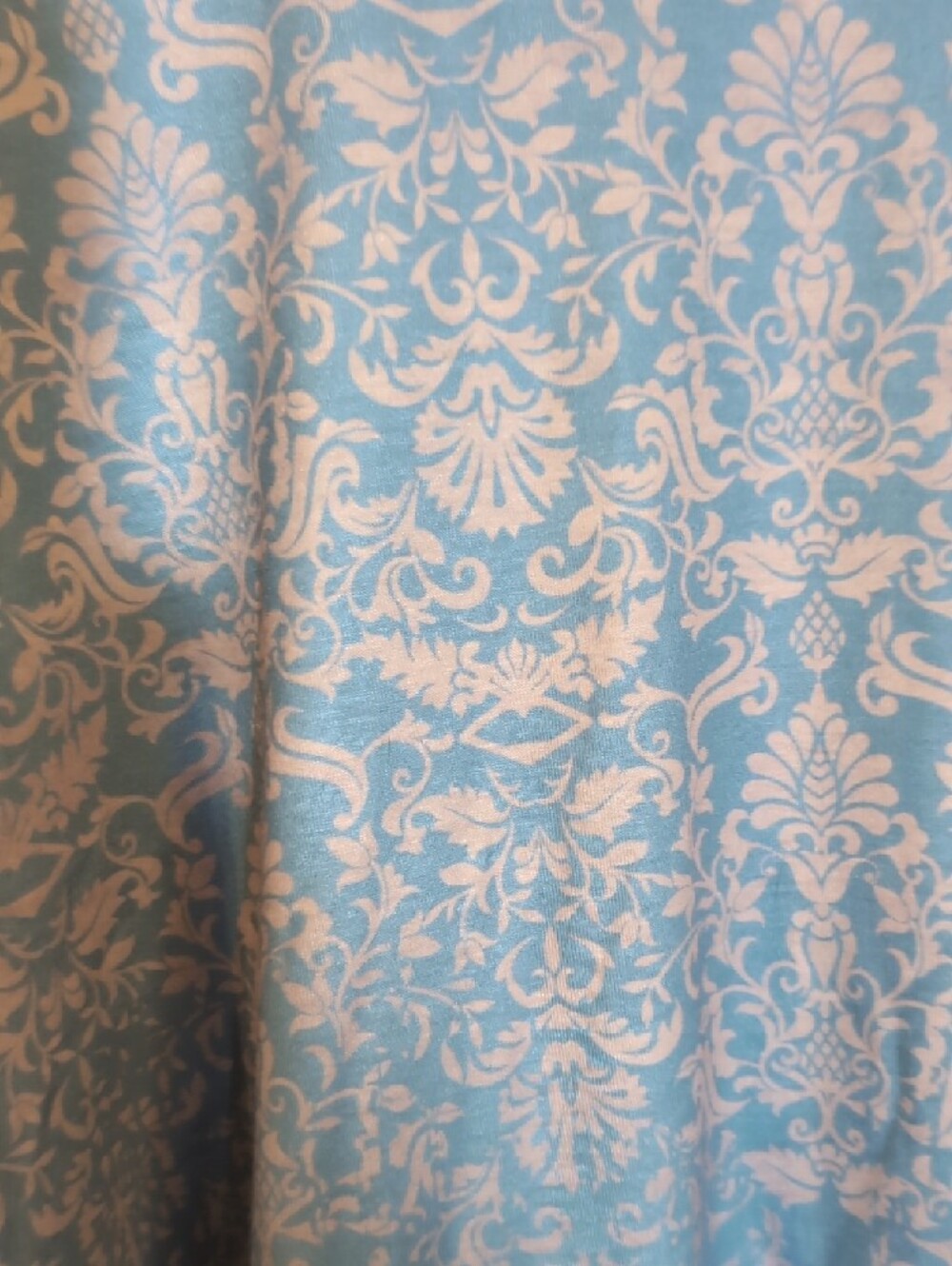 Women's Blue Patterned Short-Sleeve Top - Picture 3 of 4